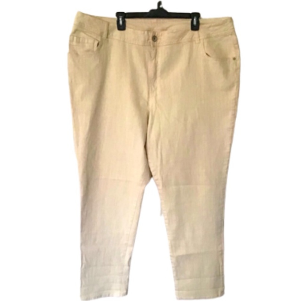 Parchment yellow pants, Lane Bryant
